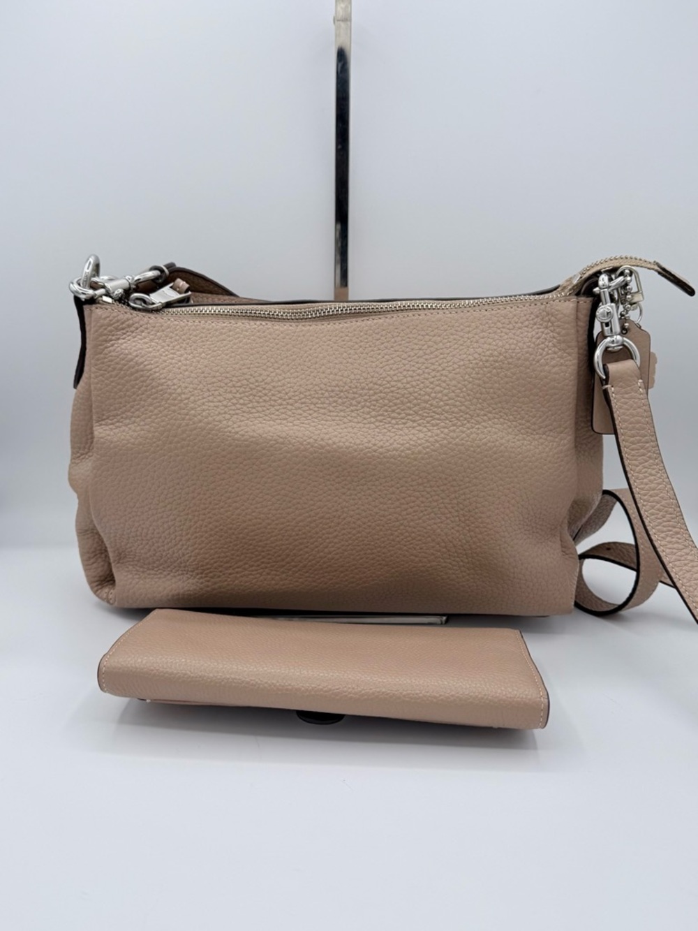 Coach Tabby Long Wallet  Taupe Pebble Leather - Picture 9 of 9